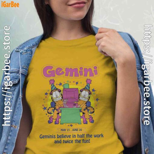 garfield gemini women yellow shirt
