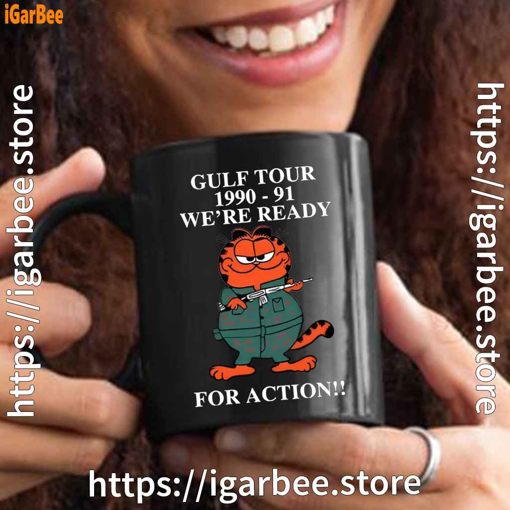 garfield gulf war black mug garfield gulf war black mug