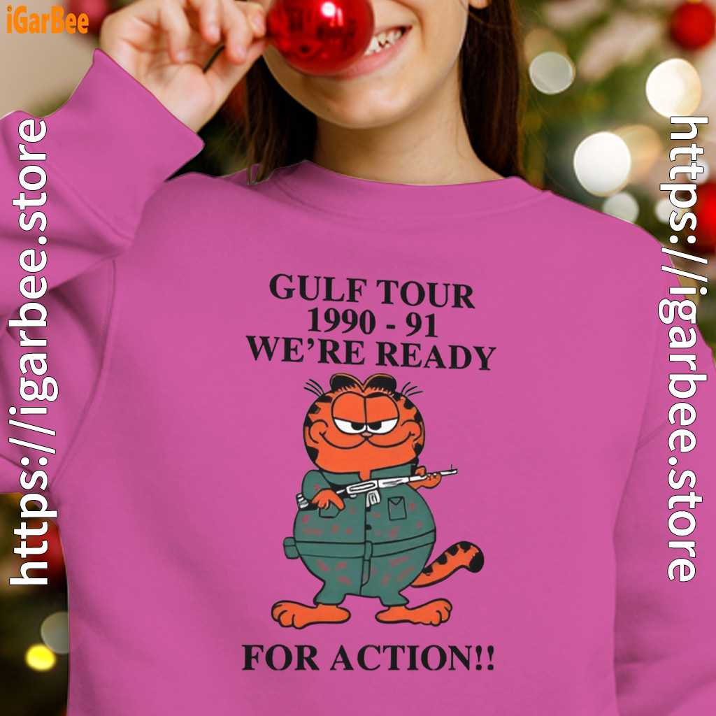 garfield gulf war girl pink sweatshirt garfield gulf war girl pink sweatshirt