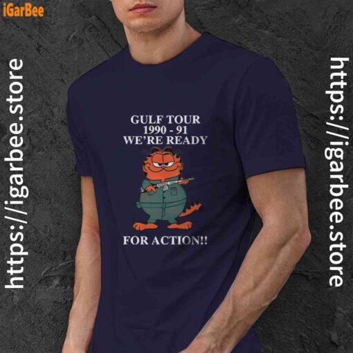 garfield gulf war navy men shirt