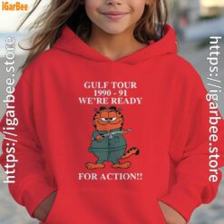 garfield gulf war red hoodie youth girl