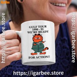 garfield gulf war white coffee mug