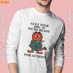 garfield gulf war white long sleeve with man