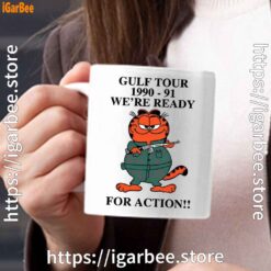 garfield gulf war white mug