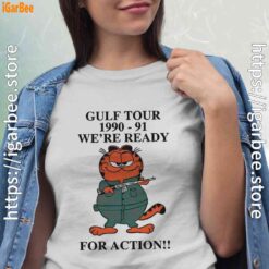 garfield gulf war white shirts for women