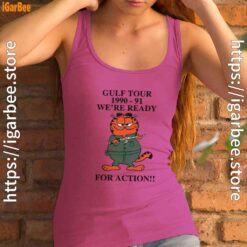 garfield gulf war women's pink tank top