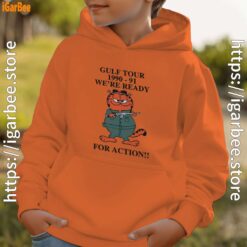 garfield gulf war youth boy orange hoodie
