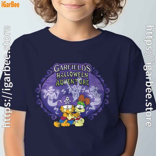 garfield halloween adventure hugging navy boy's t shirt