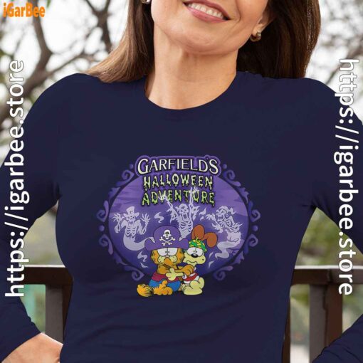 garfield halloween adventure hugging navy long sleeve women