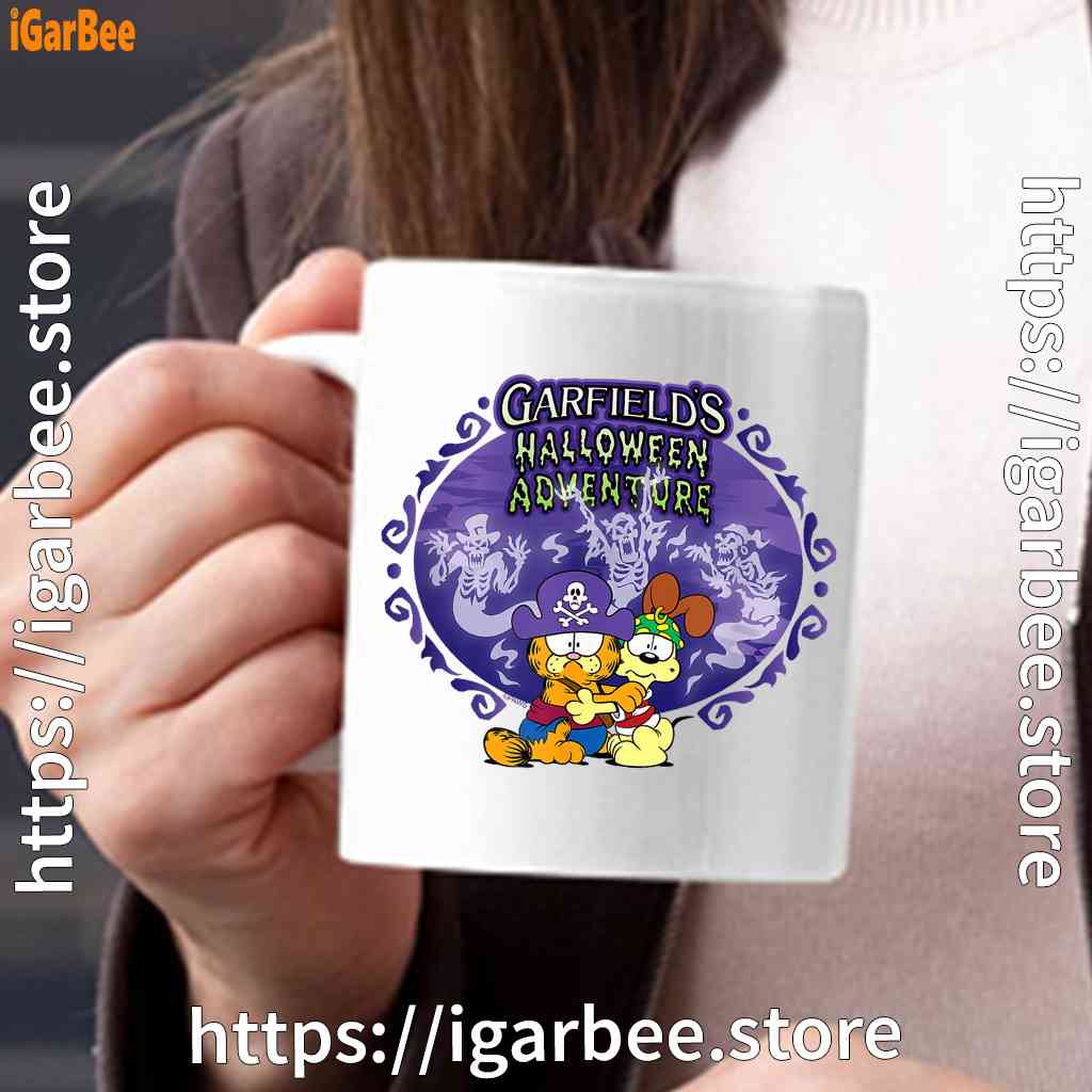 garfield halloween adventure hugging white mug oz garfield halloween adventure hugging white mug oz