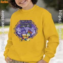 garfield halloween adventure hugging yellow sweatshirt youth boy