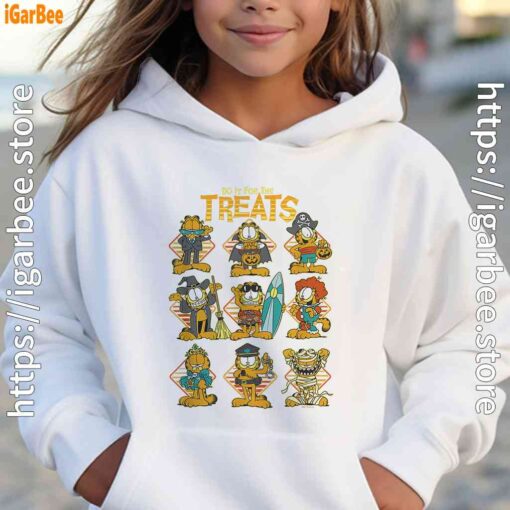 garfield halloween costumes grid do it for the treats girl hoodie white