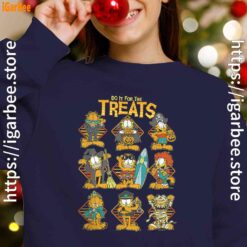 garfield halloween costumes grid do it for the treats navy sweatshirts for girl
