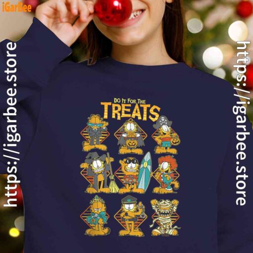garfield halloween costumes grid do it for the treats navy sweatshirts for girl
