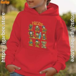 garfield halloween costumes grid do it for the treats red hoodie kids