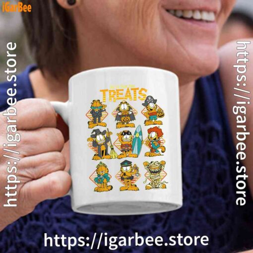 garfield halloween costumes grid do it for the treats white coffee mug 11oz