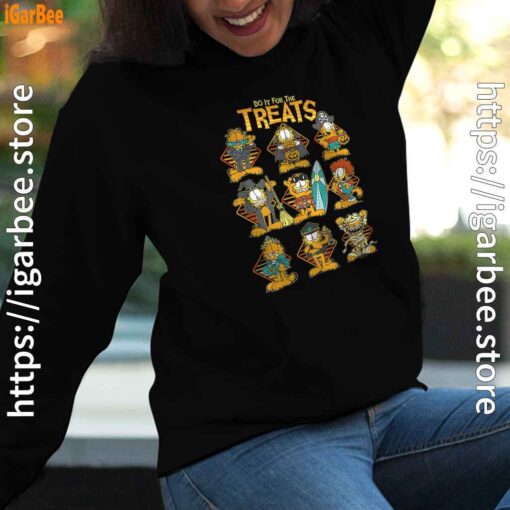 garfield halloween costumes grid do it for the treats women black hoodie