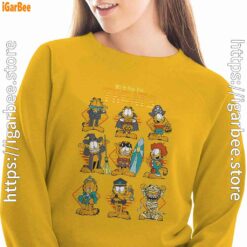 garfield halloween costumes grid do it for the treats yellow sweatshirt for women