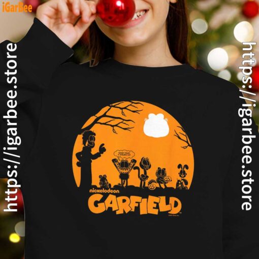 garfield halloween group shot nighttime spooky silhouette black girl sweatshirts