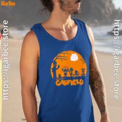 garfield halloween group shot nighttime spooky silhouette blue tank top for men