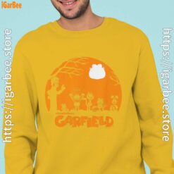 garfield halloween group shot nighttime spooky silhouette man with yellow sweatshirt