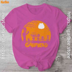 garfield halloween group shot nighttime spooky silhouette pink shirt