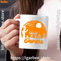 garfield halloween group shot nighttime spooky silhouette white mug 15oz