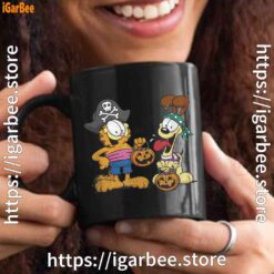 garfield halloween odie pirates black mug 15oz