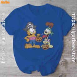 garfield halloween odie pirates blue shirt