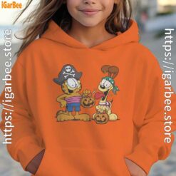 garfield halloween odie pirates orange hoodies for girl