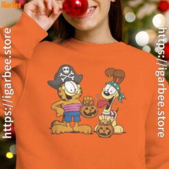 garfield halloween odie pirates orange sweatshirts for kid girl
