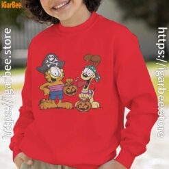 garfield halloween odie pirates red boy sweatshirt