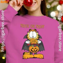 garfield halloween trick or treat pumpkin girl pink sweatshirt