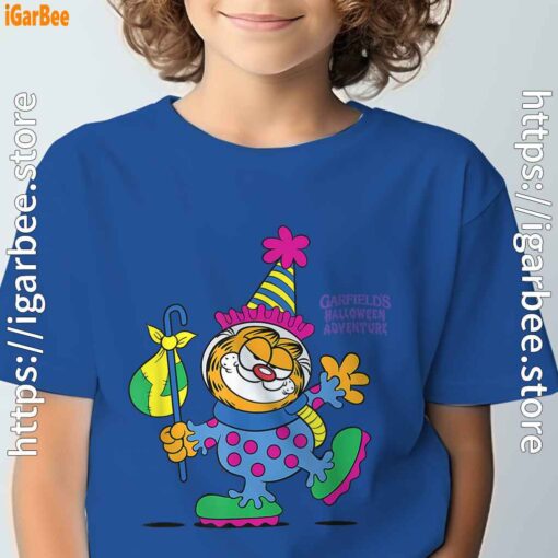 garfield just have knack for comedy halloween blue t shirt for youth boy