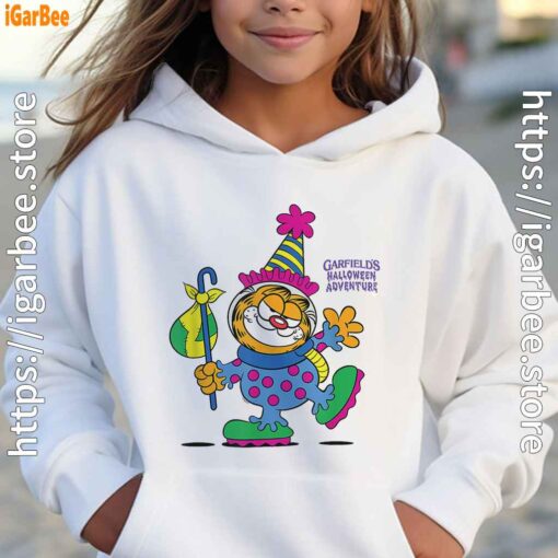 garfield just have knack for comedy halloween girl hoodie white