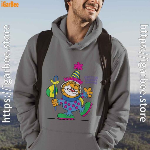 garfield just have knack for comedy halloween gray men hoodie for male