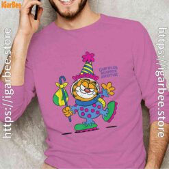 garfield just have knack for comedy halloween male with pink long sleeve