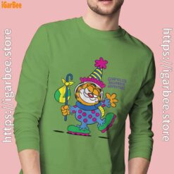 garfield just have knack for comedy halloween men long sleeve green