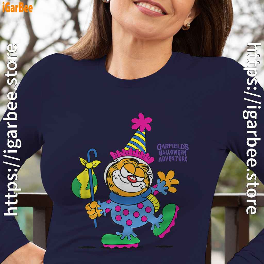 garfield just have knack for comedy halloween navy long sleeve women garfield just have knack for comedy halloween navy long sleeve women