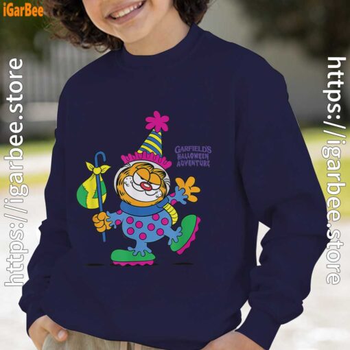 garfield just have knack for comedy halloween navy sweatshirt for kid boy