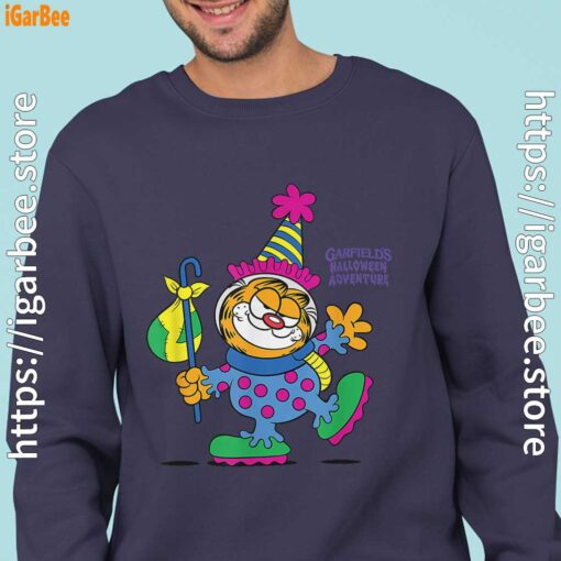 garfield just have knack for comedy halloween navy sweatshirts for men