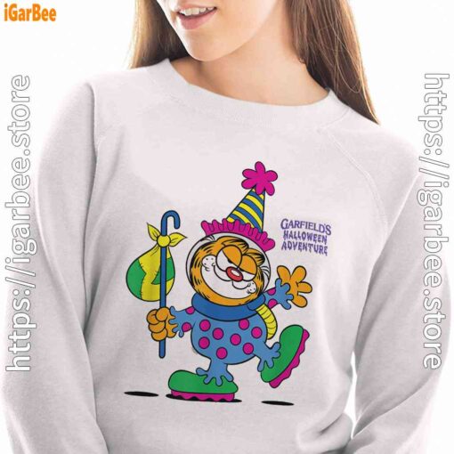 garfield just have knack for comedy halloween white sweatshirt women