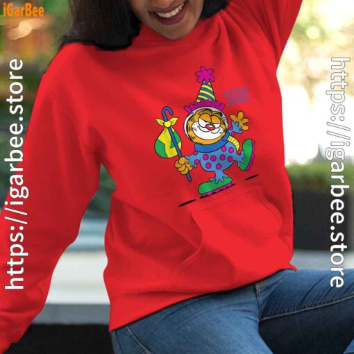 garfield just have knack for comedy halloween women red hoodie female