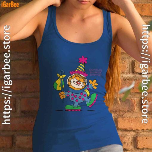 garfield just have knack for comedy halloween women's royal tank top