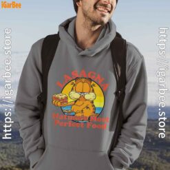 garfield lasagna natures most perfect food gray men hoodie for male