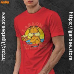 garfield lasagna natures most perfect food red men shirt