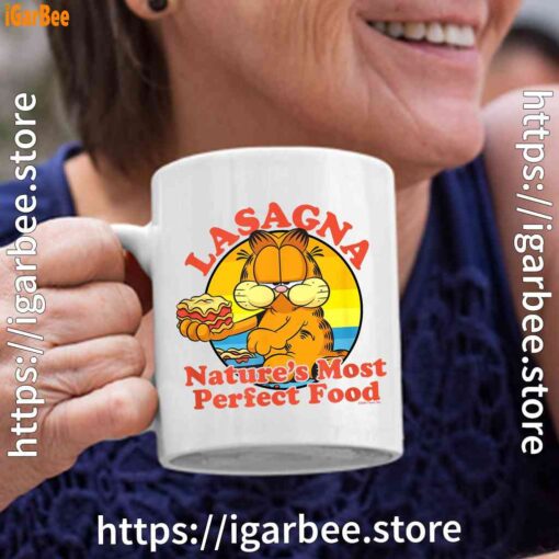 garfield lasagna natures most perfect food white coffee mug 11oz