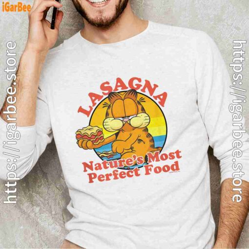 garfield lasagna natures most perfect food white long sleeve for male