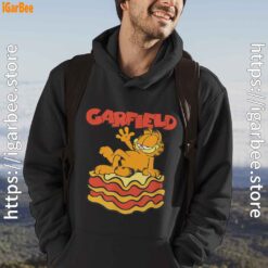 garfield lasagna slice pose black men hoodie for male