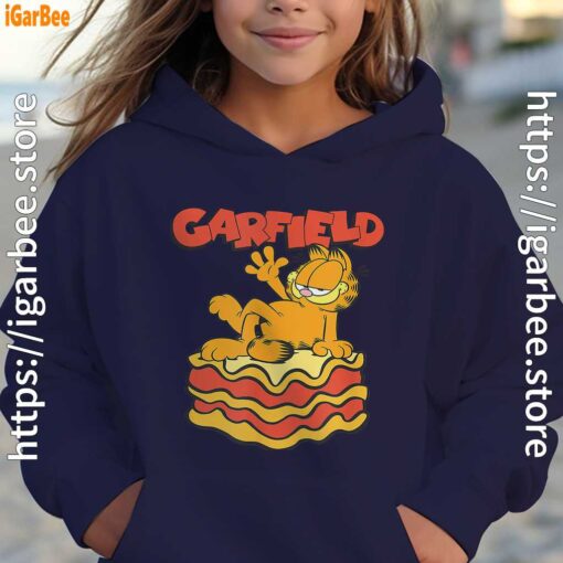 garfield lasagna slice pose girl nany hoodie